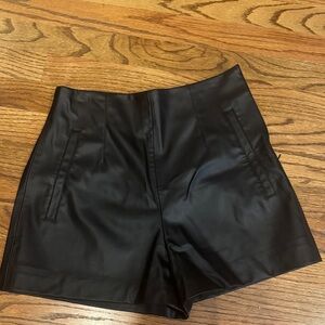 Zara Black High Waist Shorts